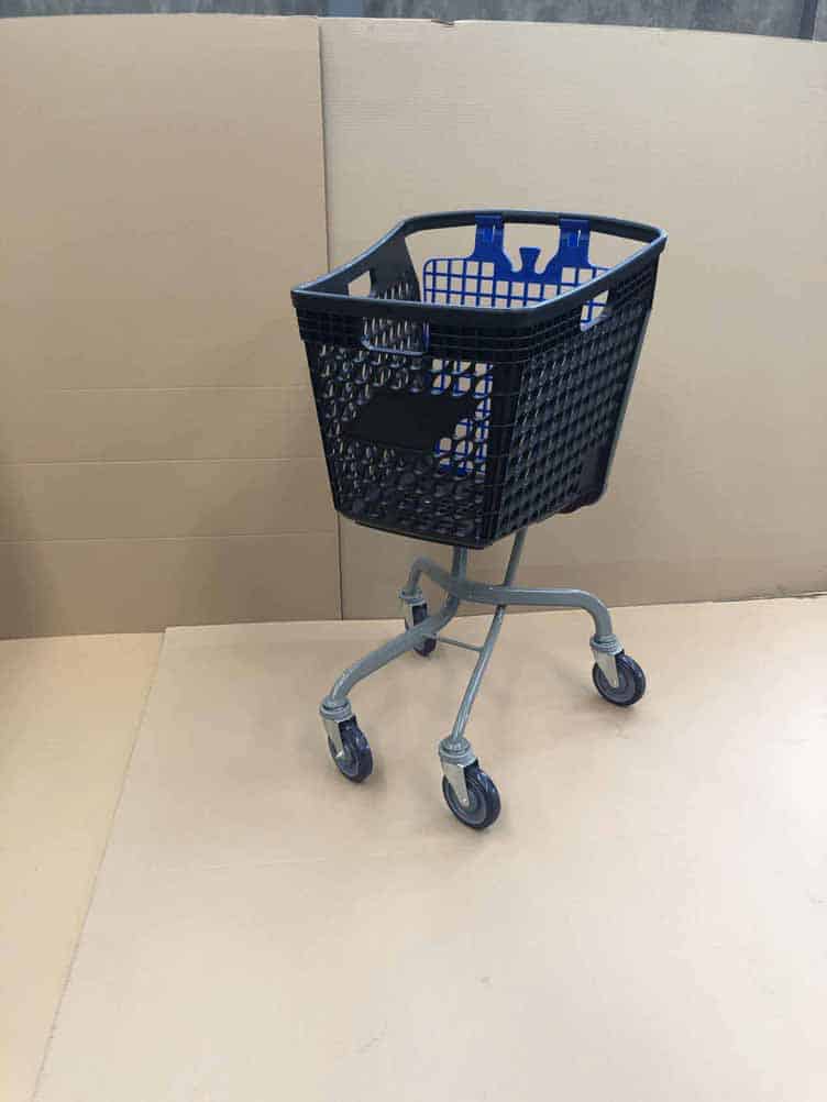 360 degree plastic supermarket trolley