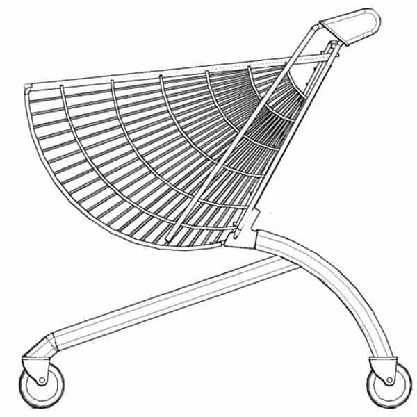 fan shaped supermarket cart pic