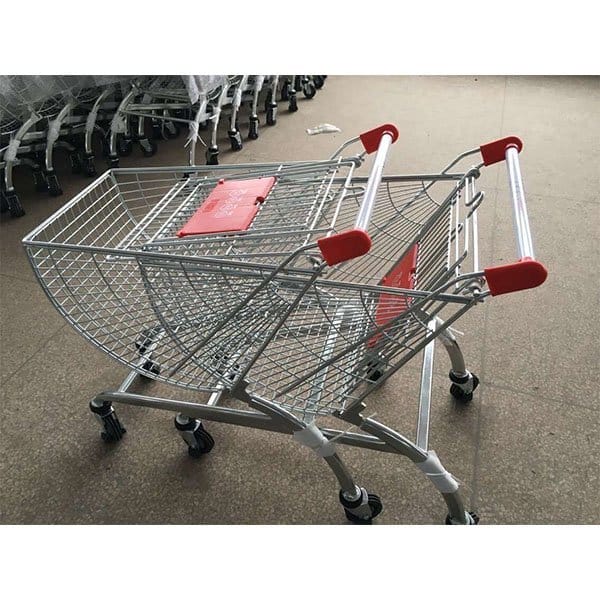 fan shaped supermarket trolley pic