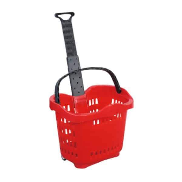 Plastic Shopping Basket With Wheels SB-TLF