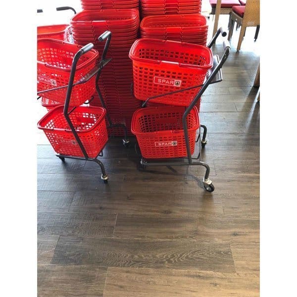 Spar Style Double Basket Trolley