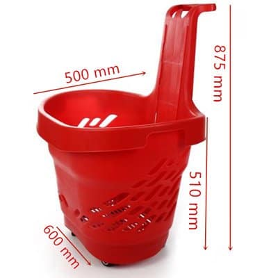 Amerikanischer 68 Liter 360° Roll-Einkaufskorb