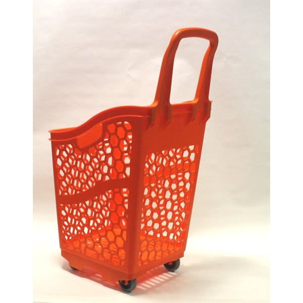 Polycart Trolly Basket on Wheels Back View