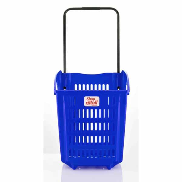 Shopping Basket With Wheels And Handle Front View